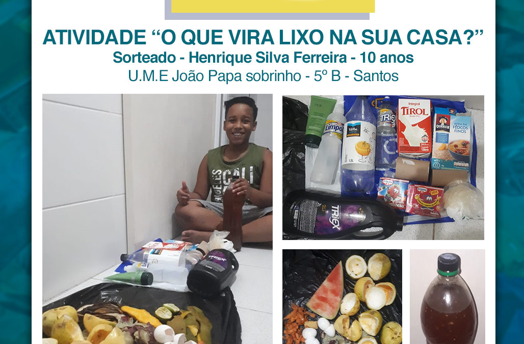 Saiu na Mídia: Aluno de escola municipal de Santos vence concurso estadual sobre reciclagem